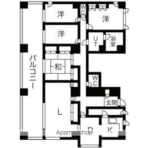 ラベンダー白石(4LDK/3階)の間取り写真
