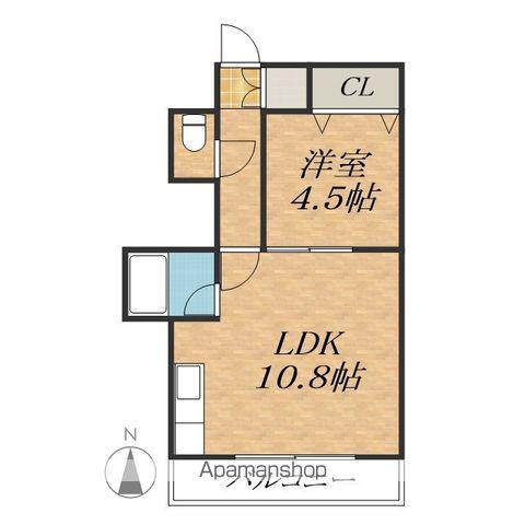 FONTANA(1LDK/3階)の間取り写真