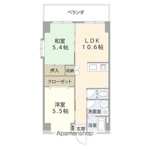 コンフォート・F(2LDK/3階)の間取り写真