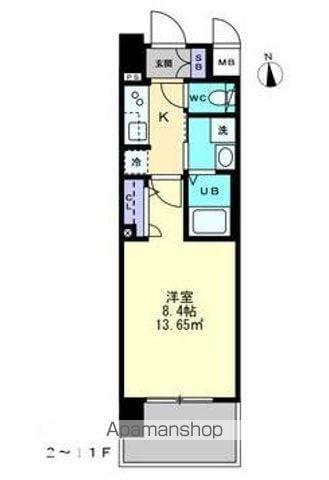 S-RESIDENCE中央町ALECTRA(1K/4階)の間取り写真