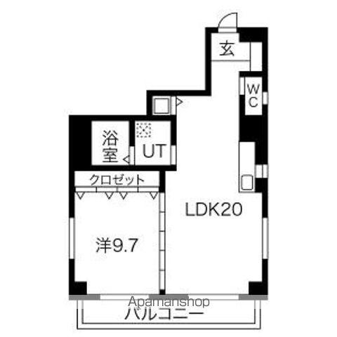 サンマルノウチビル(1LDK/7階)の間取り写真