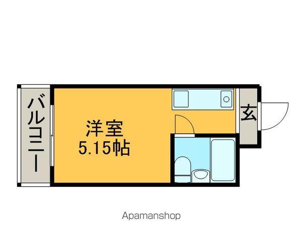 柿園ハイツ(ワンルーム/5階)の間取り写真