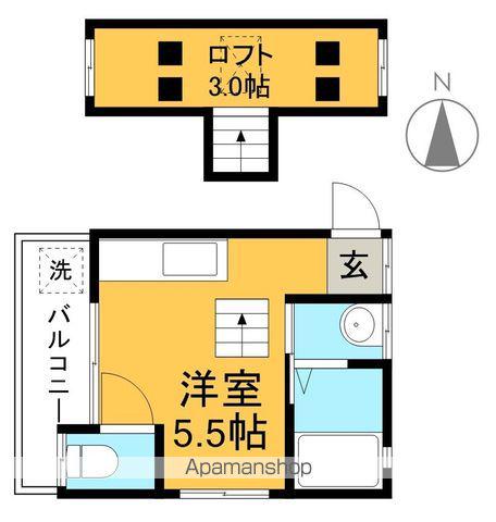 アリストハイツ(ワンルーム/2階)の間取り写真