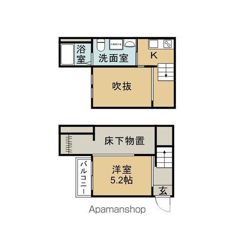 アドラブール新守山(1K/1階)の間取り写真