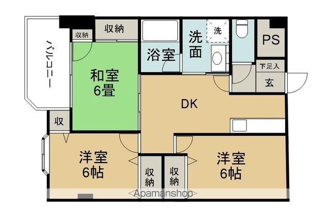 プライムハイツR・K(3DK/4階)の間取り写真