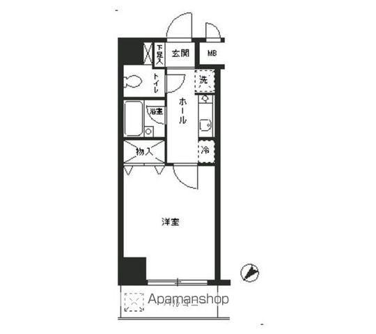 グラン・パアレ2(1K/1階)の間取り写真