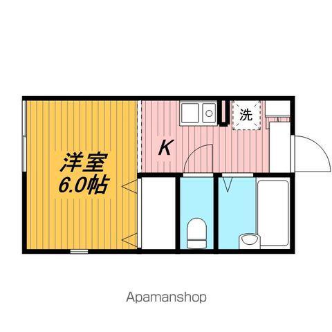 サンボナール弁天(1K/1階)の間取り写真