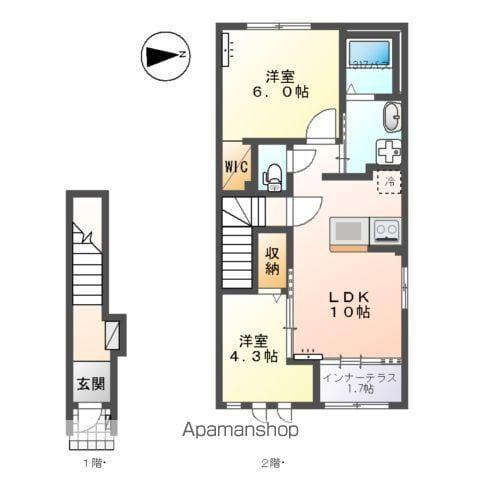 サンフォレスタ(2LDK/2階)の間取り写真