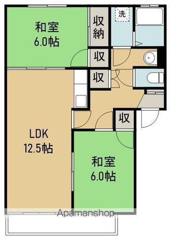 ファミールさいせい(2LDK/1階)の間取り写真