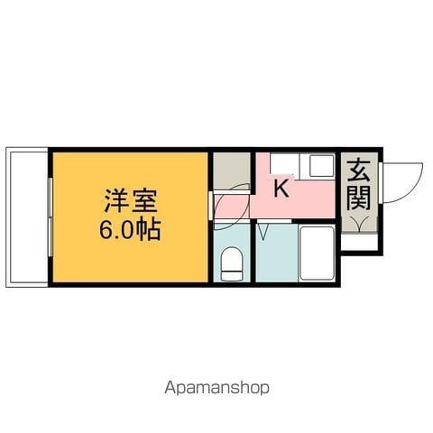 ファミール牛田(1K/1階)の間取り写真