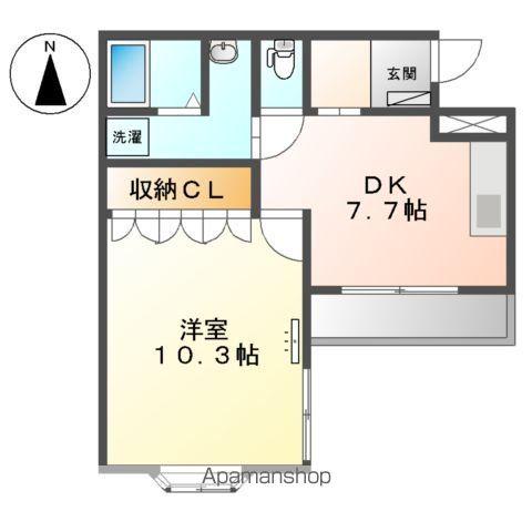 エルアール(1DK/2階)の間取り写真