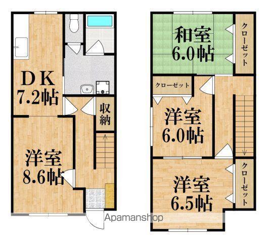 シャルマン メゾン(4DK/1階)の間取り写真