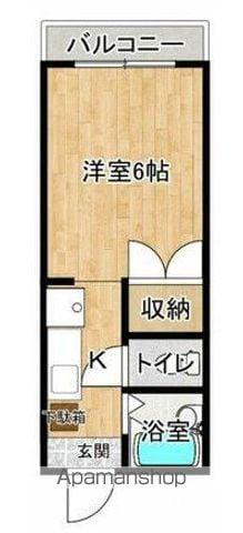 レジデンスマーズ(ワンルーム/3階)の間取り写真