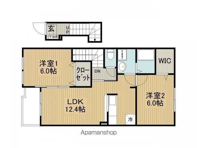 カーサフェリーチェ(2LDK/2階)の間取り写真