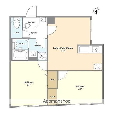 タスキSMART新大塚Ⅲ(2LDK/3階)の間取り写真