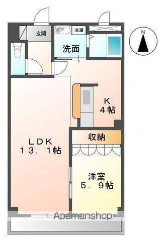 ロイヤルコーポ中川(1LDK/1階)の間取り写真