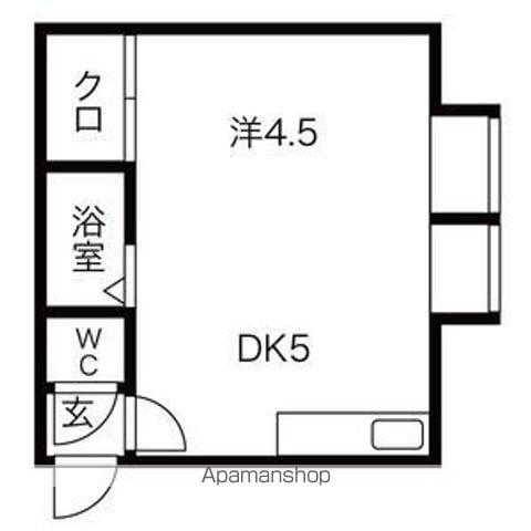 8近藤マンション(1DK/1階)の間取り写真