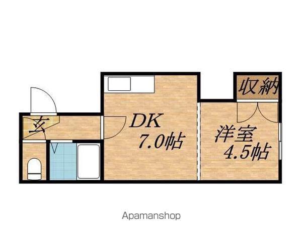 ロアール新札幌B(1DK/3階)の間取り写真