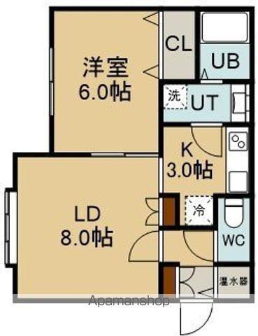 BELL VILLAGE(1LDK/2階)の間取り写真