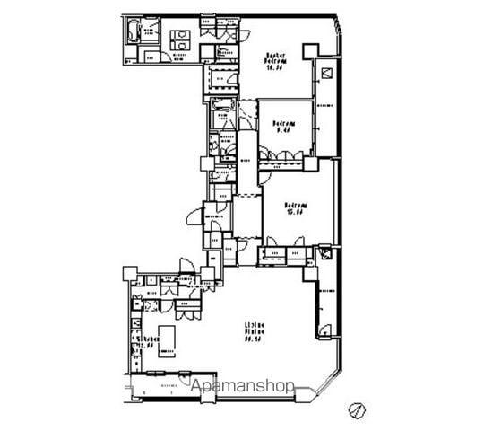 MFPR目黒タワー(3LDK/25階)の間取り写真