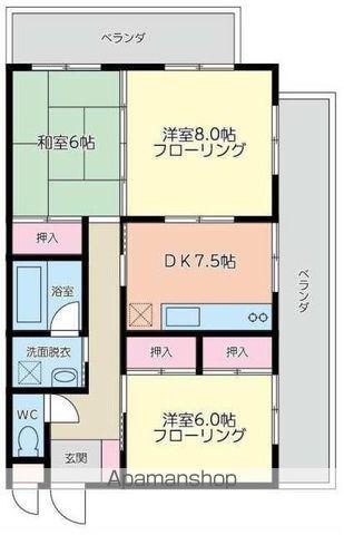 エイシンハイム紫原(3DK/3階)の間取り写真