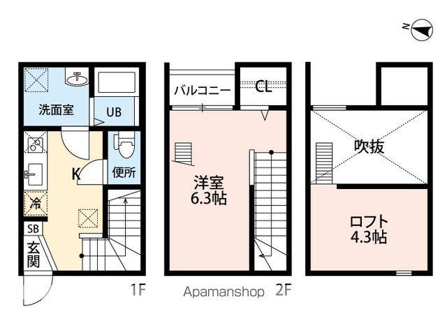 ローレルハウス小幡(1SDK/1階)の間取り写真