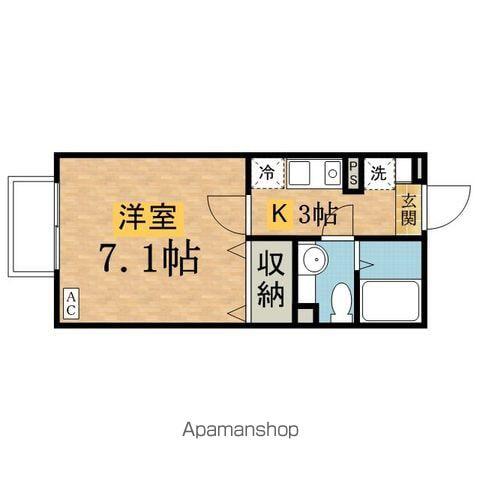 クレールメゾンⅠ(1K/2階)の間取り写真