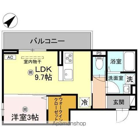 DーROOM 後三条(1LDK/3階)の間取り写真
