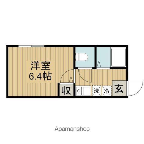 パークハイツ桃井(1K/4階)の間取り写真