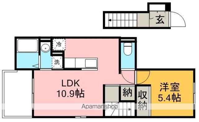 グランツ(1LDK/2階)の間取り写真
