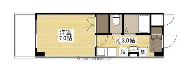 府中森野ビル(1K/7階)の間取り写真