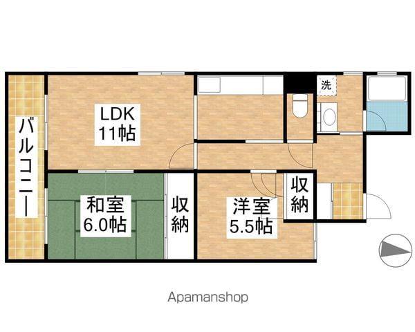 グランセーブル高岳(2LDK/4階)の間取り写真