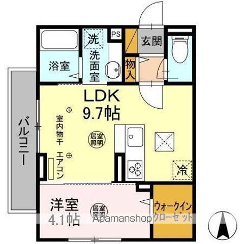 ディアス(1LDK/1階)の間取り写真