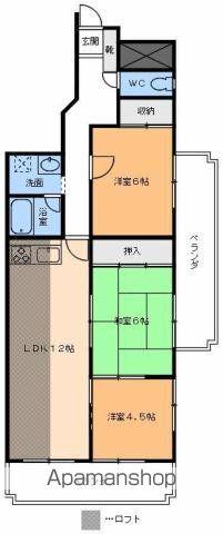 ロイヤルヴィラ(3LDK/5階)の間取り写真