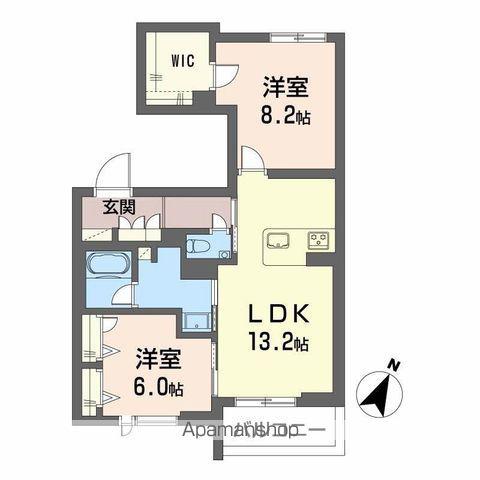 シャーメゾン絆Ⅳ(2LDK/2階)の間取り写真