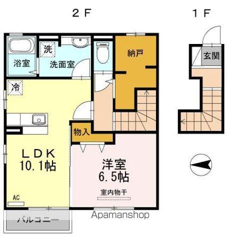 ベル・パエーゼ・青木(1LDK/2階)の間取り写真