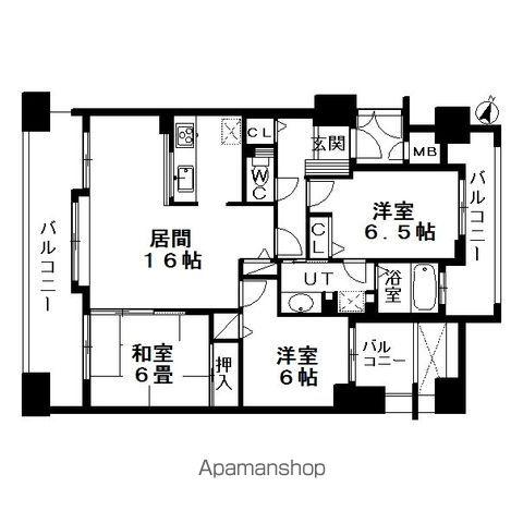 ダイアパレス植物園通(3LDK/11階)の間取り写真