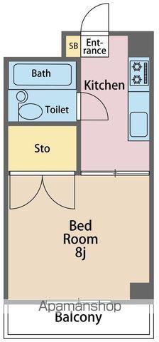 サウスキャッスル庄町(1K/3階)の間取り写真