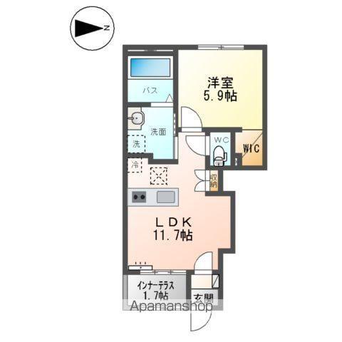 サルドゥ レ ユニオン(1LDK/1階)の間取り写真