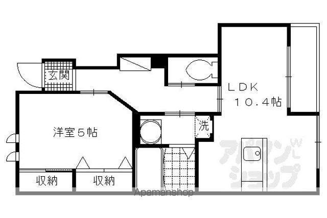 UNIVALY 槇島(1LDK/2階)の間取り写真