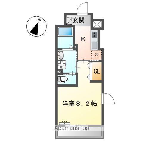 ラヴィ・K(1K/3階)の間取り写真