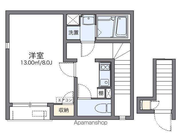 レオネクスト弁天(1K/2階)の間取り写真