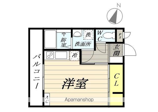つくばエクスプレス 八潮駅 徒歩16分 2階建 築4年(ワンルーム/2階)の間取り写真