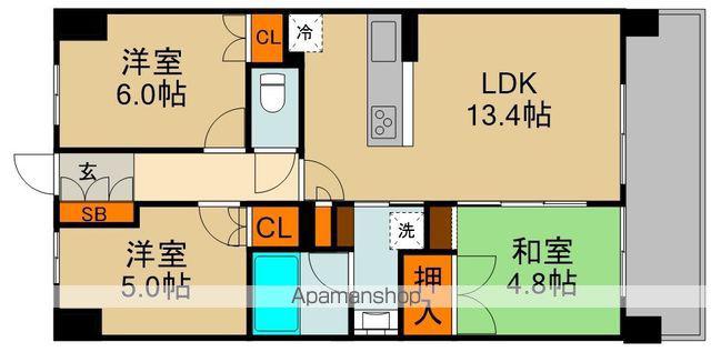 ルネ大和田駅前フロントゲート(3LDK/1階)の間取り写真