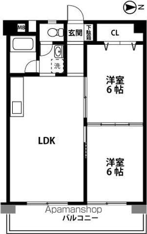 メゾンコメショー(3K/2階)の間取り写真