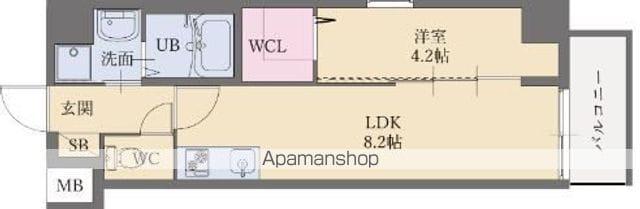 LIFEFIELD諸岡2(1LDK/4階)の間取り写真