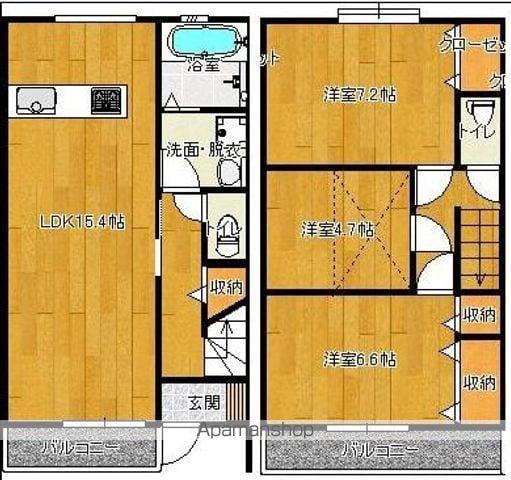 GFB-F(3LDK/1階)の間取り写真