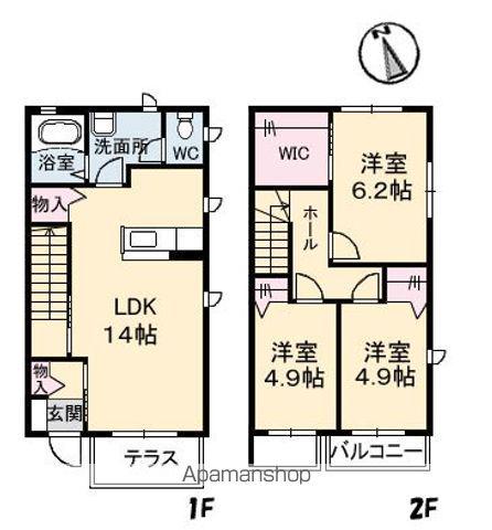 TABBY HOUSE(3LDK/1階)の間取り写真