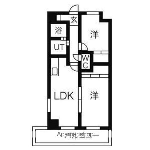 ユイマールT&T(2LDK/5階)の間取り写真
