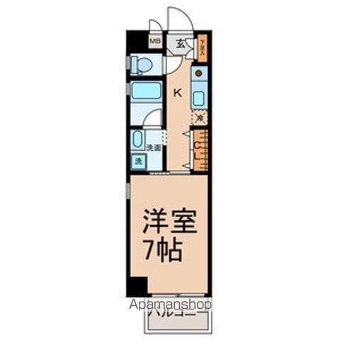 SUN STATE城北(1K/6階)の間取り写真